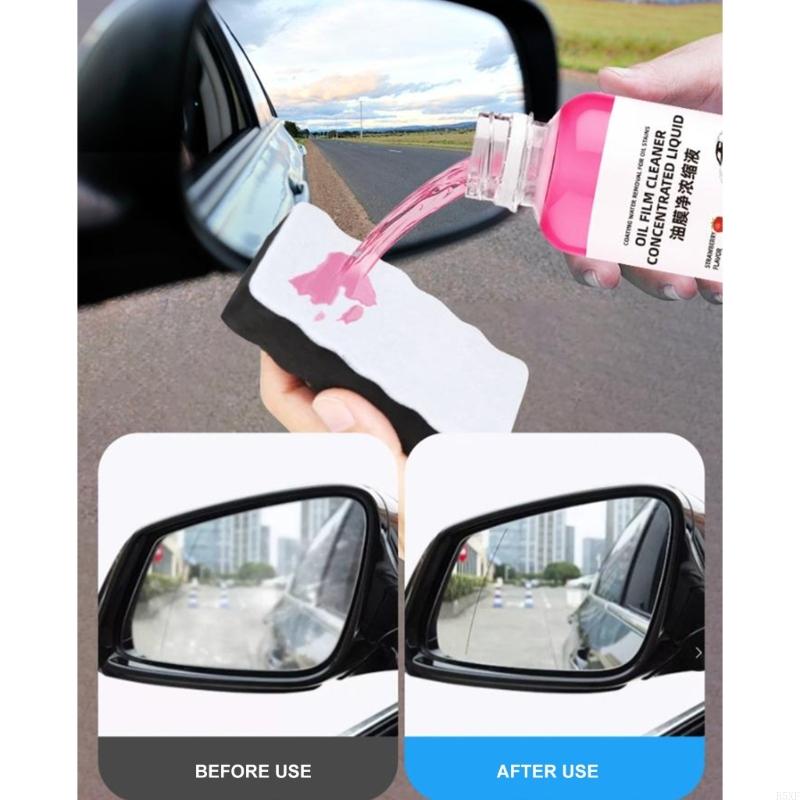 2025 New Car Glass Oil Film Remover Hydrophobic Coating Windshield Cleaning Agent 50ml Detailing Cleaning for Car Home