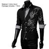 Single-breasted Chinese Style Shirt Turn-down Collar Long Sleeve Men Autumn Top for Daily Wear