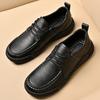 Men's Hand-stitching Leather Shoes Low Top Lace Up Casual Sneakers Driving Shoe Breathable Leather Loafers Moccasins
