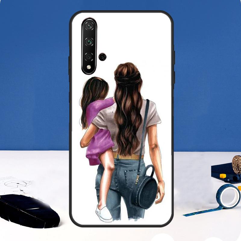 Mom and Daughter Case For Huawei P30 Pro P20 P40 Lite Nova 9 10 SE 11 3i 7i 8i 11i Y91 Y60 Y70 Y61 Y90 Cover