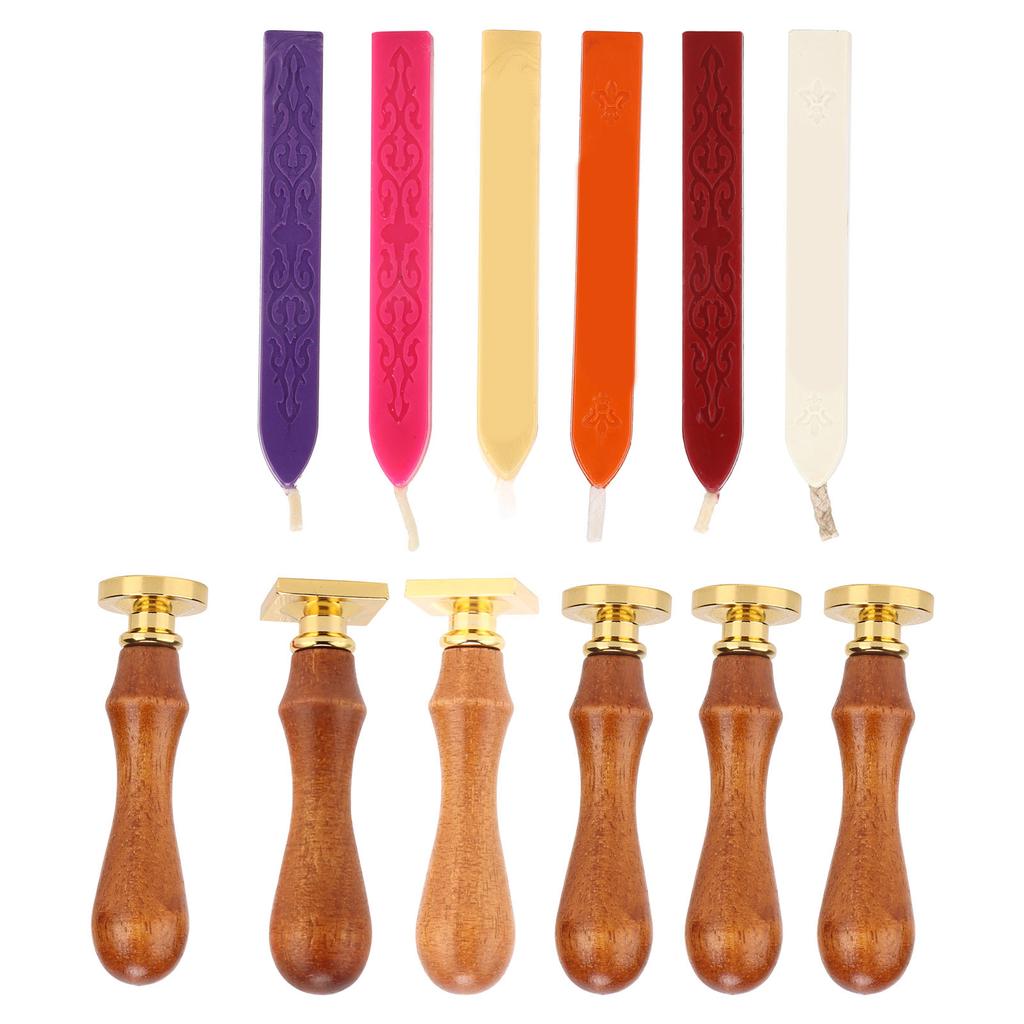 Wax Seal Stamp Kit Clear Pattern   Classic Sealing Kit for Envelopes Invitations Weddin