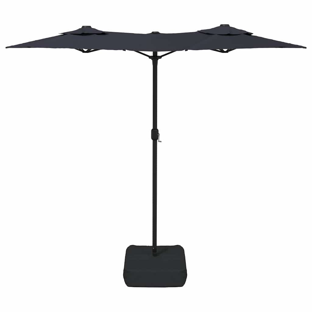 Vidaxl Podwójny Parasol Ogrodowy, Czarny, 316X240 Cm