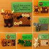 1 Set Handmade Highland Cow Animal Button Ornament Kit Cute Christmas Decorations DIY Accessories For Holiday
