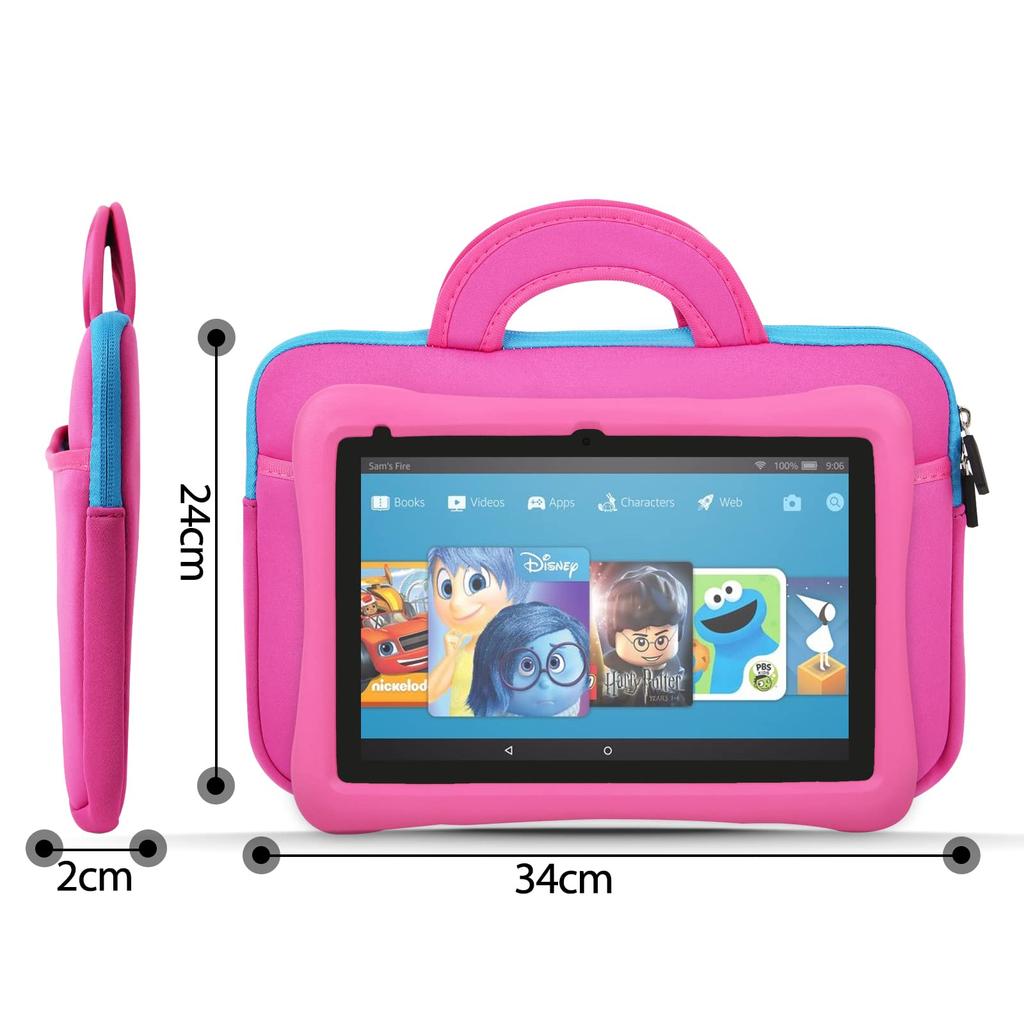 Tablet Case for Elementary School Fits Inch Chromebook Peripheral Compatible with iPad 2022 iPad Air iPad iPad Pro Fire HD and Surface Pink Students,