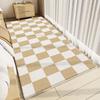Modern Style Rugs For Bedroom Thicken Plush Living Room Decoration Plaid Carpet Fluffy Sofy Bedside Floor Mat Study Washable Rug