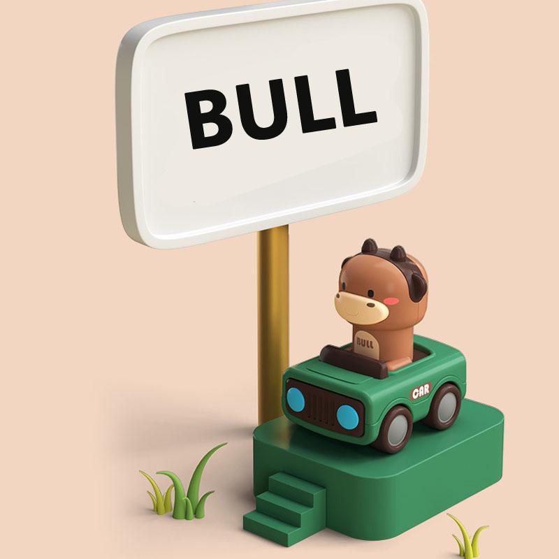 Baby Toy Cars Boy Montessori Gift Press and Go Cartoon Truck Educational Toys Pull Back Cars Toys for Toddlers 12 18 Month