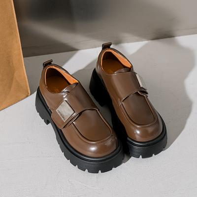 Women'S Vintage British Style Loafers Jk College Style Thick Sole Dress Women'S Shoes Elegant Casual Leather Shoes Zapatos Mujer