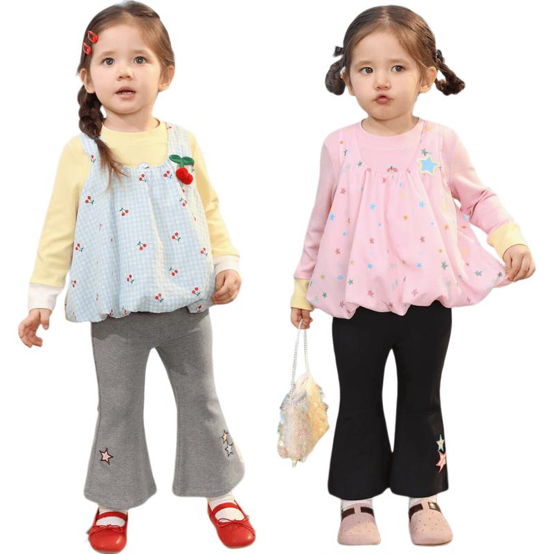 LUSON Baby Girl Long Sleeve Round Neck T-Shirt 110