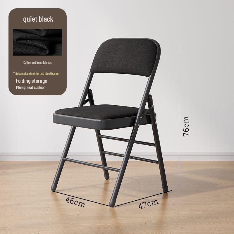Portable Folding Chair with Backrest for Home, Office, Dining, and Dormitory Use
