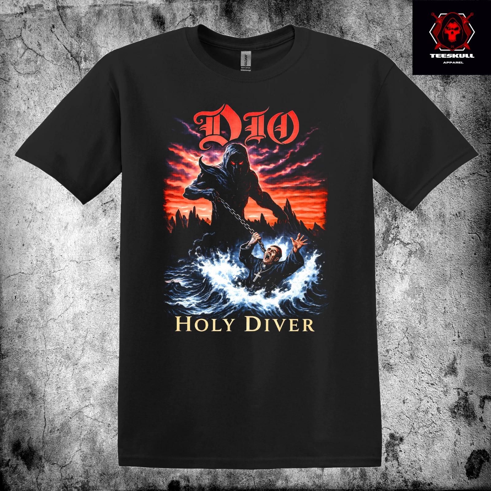 Dio Holy River Heavy Metal Rock Band Unisex Premium Cotton T-Shirt 4XL
