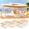 Hamster Golden Bear Sand Bath Box Acrylic Fully Transparent Chinchilla Dual-Purpose Large Sand Basin Sand Toilet Pet Bath U U6W5