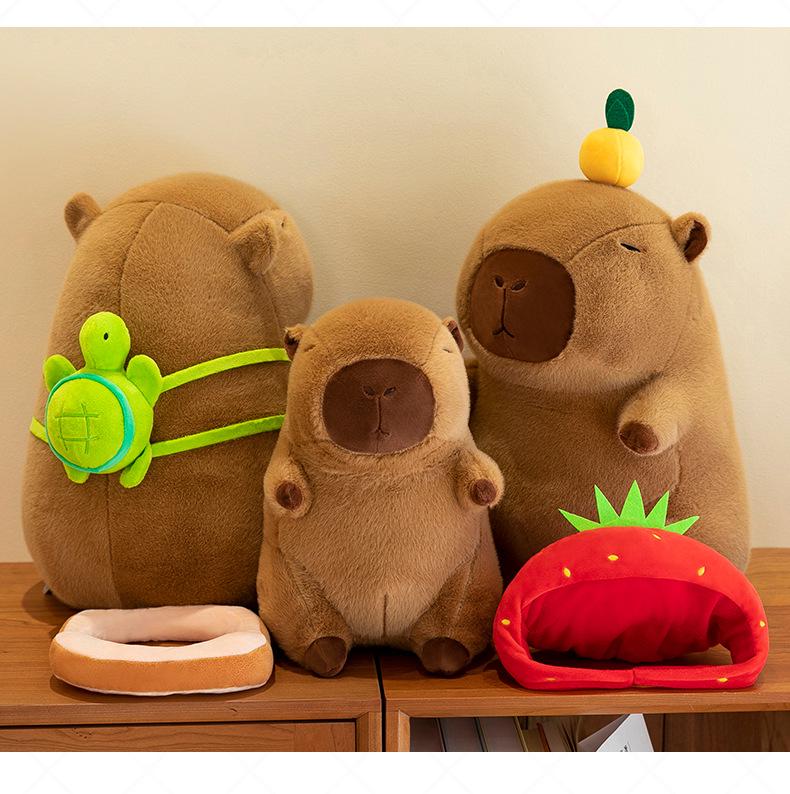 Capybara Plush Toy Doll - Cartoon Throw Pillow & Stuffed Animal Birthday Gift
