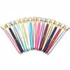 1pcs Popular Big Diamond Pen Metal Glass Fashion Water Diamond Pen Rotating Stationery Ball Pen Office Signature Pen