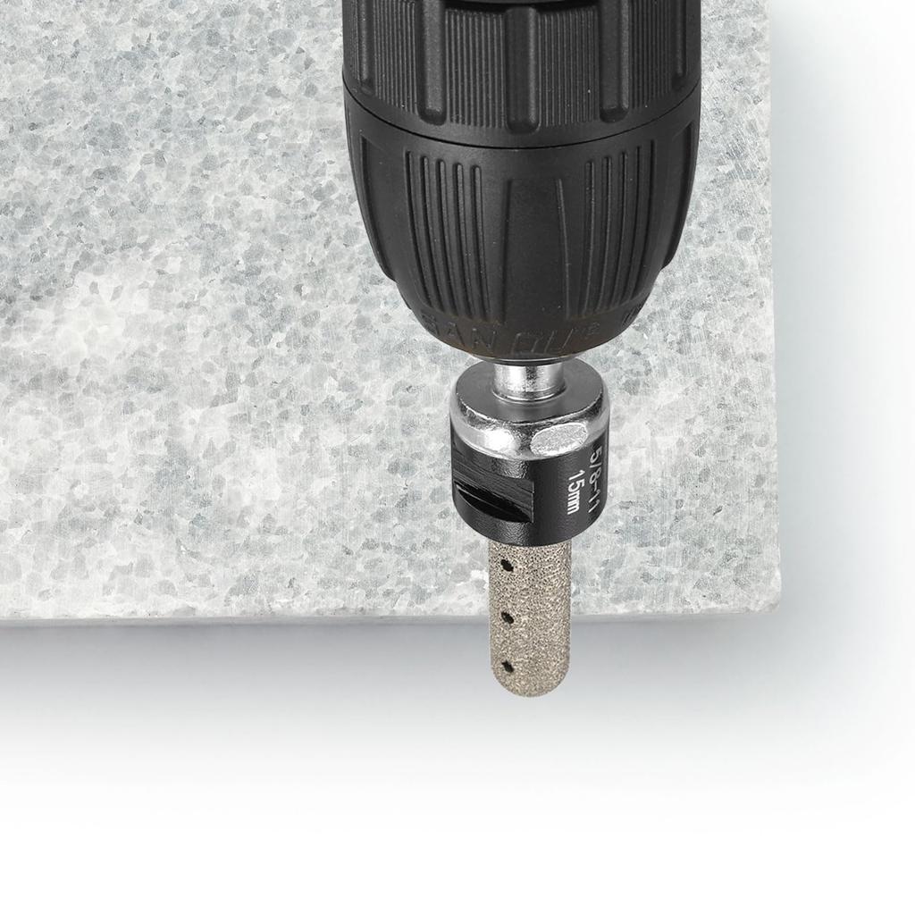 Uxcell Diamant-Fingerbohrer, Set mit 2 Stück, 20 mm Durchmesser, Trockenkern, 5/8"-11 Gewinde, Diamant-Fasenbohrer zum Aufweiten, Formen und Fräsen vorhandener Löcher in