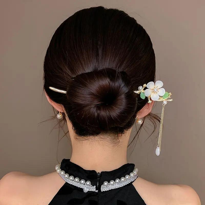 Women's Hair Needle Romantic Chinese Style Hair Accessory Alloy Jewelry Suitable for Daily Wear Gifts Girls Fashion Hairpin