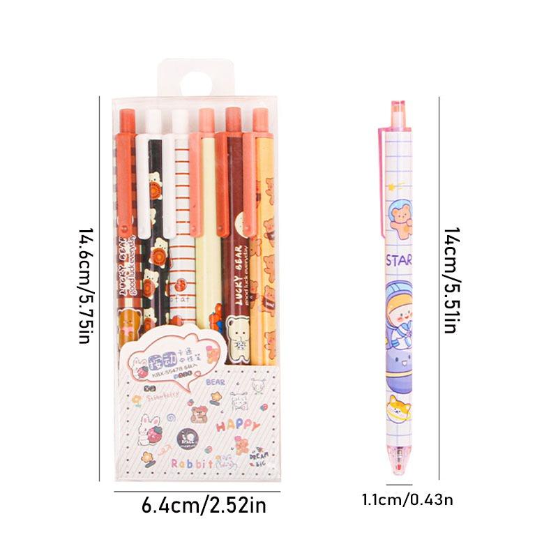 4Pcs Cute Kawaii Neutral Pen, Stationery, Office Accessories, School Supplies Cute Fashion Office Supplies Student Stationery Gif