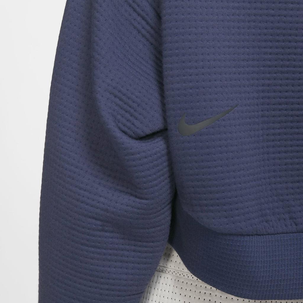 Nike Loose Fit Cropped Long Sleeve Sweatshirt Women sweatshirt Navy-Blue CJ9476-498