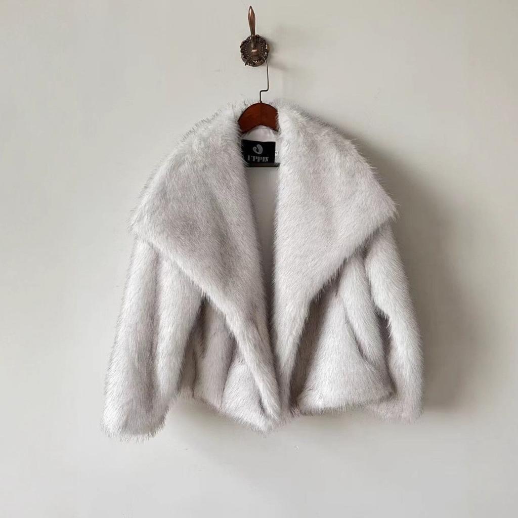 Fur Jacket Women'S Autumn And Winter Furry Dyed Pointed Fox Fur Jacket Fashionable Warm Fur Coat