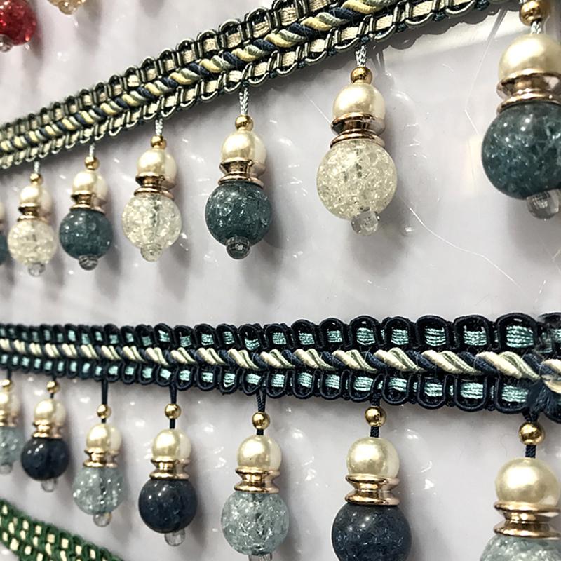 2 Meter Curtain Sewing Tassel Fringe Curtain Tassel Crystal Ribbon Upholstery Decorative Diy Making Household Craft Sew Supplies