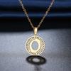 316L Stainless Steel 26 Letters A-Z Necklace NEW Crystal Rhinestone Necklaces for Women Wedding Valentine's Day Gifts