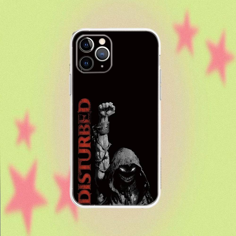D-Disturbed The Sickness For iPhone 17,16,15,14,13,12,11,Air,X,XR,Pro,Max,Plus Transparent Clear Cover