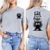 No Talkie Before Coffee Print T-shirt Short Sleeve Casual Top Summer Women Black Cat Kawaii Streetwear Graphic Tees Shirt Tops