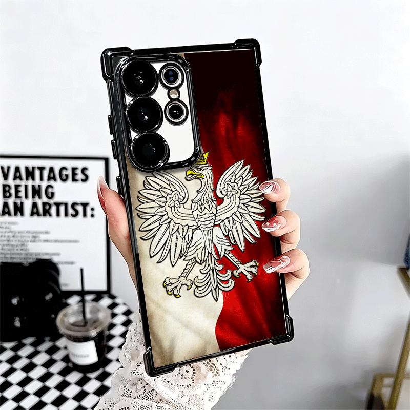 Poland Flag White Red Soft Phone Case For Samsung Galaxy S26 Ultra S25 Edge S24 FE S23 Plus S22 S21 + S20 Plating Anti-Fall Fund