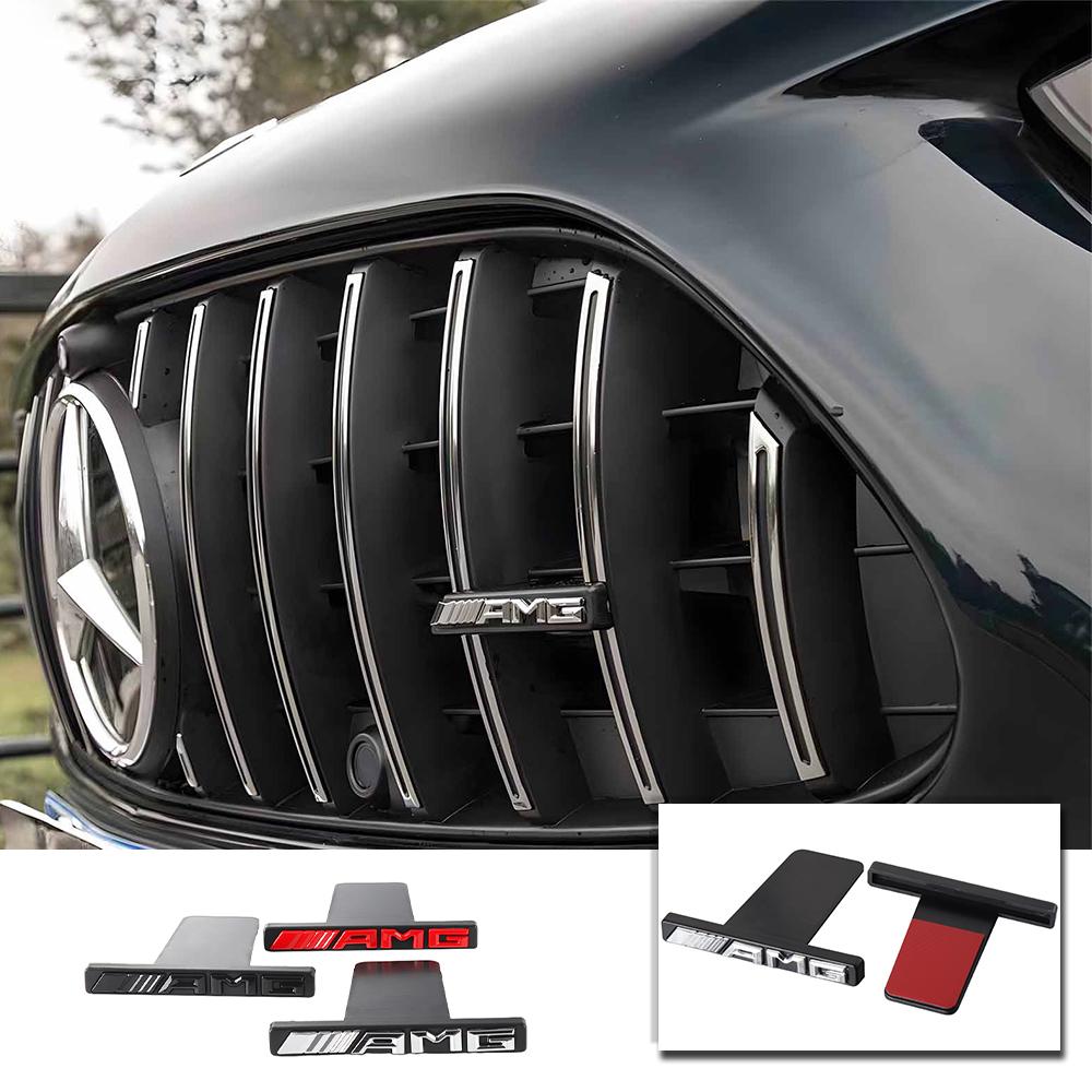 Styling Auto 3D ABS Adesivo Emblema Griglia Anteriore Auto Accessori Decorativi Per Mercedes Benz AMG CLK CLG W212 W213 W205 W177 W247