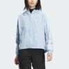 Adidas Originals Adibreak Snap Button Hooded Windbreaker Jacket Women Outerwear Powder-Blue JI7481