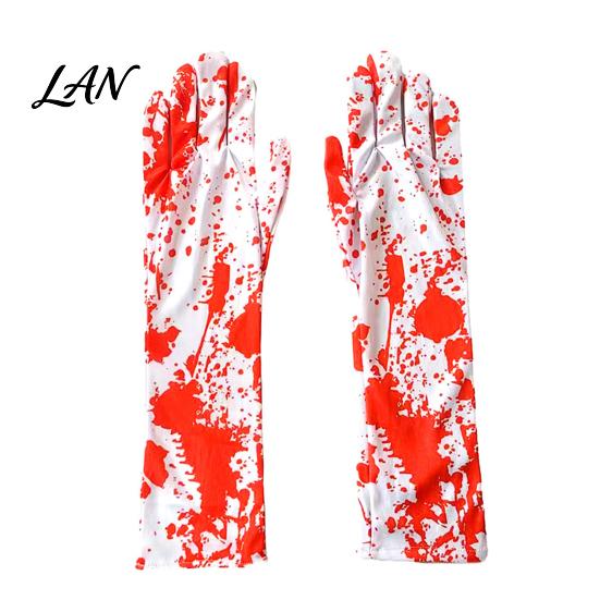 Indoor Halloween Props Horror Gloves, Creepy Red Hand Cosplay Prop for Party, Party Decorations Spooky Costume Accessory Haunted House, Trick or Treat