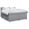 Vidaxl Letto Continentale Con Materasso, Grigio Chiaro, Tessuto, 180X200Cm