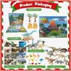 Dinosaurier Adventskalender 24 Tage Dinosaurier Weihnachts-Countdown-Kalender Spielzeug Dino Spielzeug Weihnachtsgeschenk für Jungen Mädchen