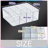 Large Capacity Trading Card Storage Case with Lid, Stain-Resistant, 8 Compartments, Removable Dividers, Clear