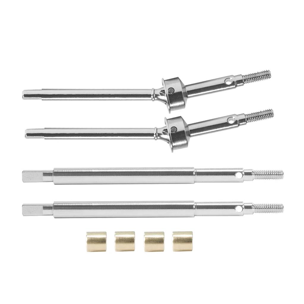Steel TRX4M Driveshaft 5mm Extended Thread +2mm Axle Shafts Set for 1/18 RC Crawler TRX4-M Bronco Defender Upgrade