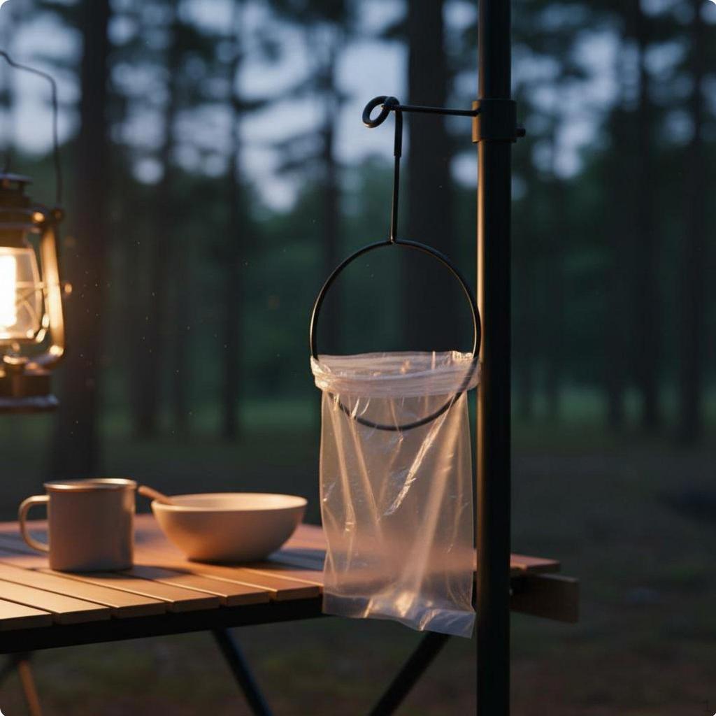 Camping-Stangenhaken Vielseitiger Geschirrkorb Tragbarer Zeltlicht-Haken für Picknick, Hinterhof
