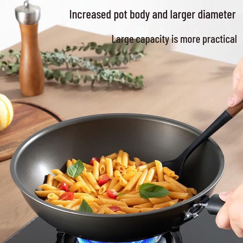COOKER KING 32cm Non-Stick Flat Bottom Multi-Purpose Wok