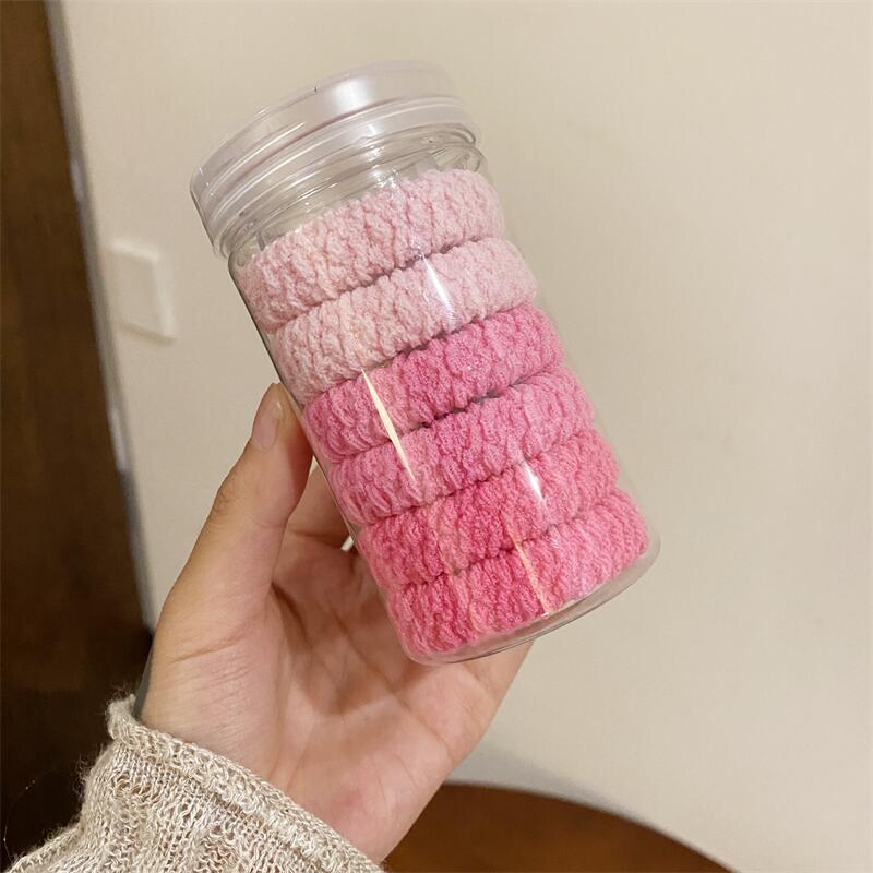 Gumičky do vlasů, Vysoce elastické odolné scrunchies do vlasů - Bezešvé, Silné pletené gumičky do culíku v různých barvách