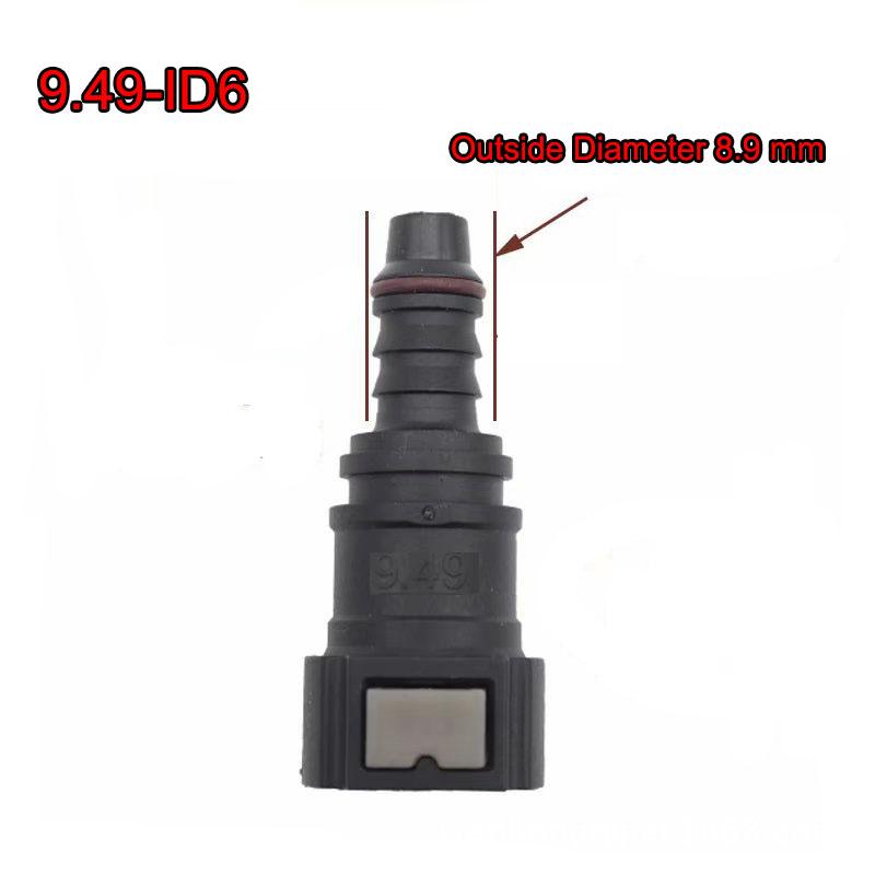 9.49 ID6 Car Fuel Quick Release Hose Connector Diesel Oil Pipe Pump Rubber Fitting Car Accessories Tools Fuel System Fittings7