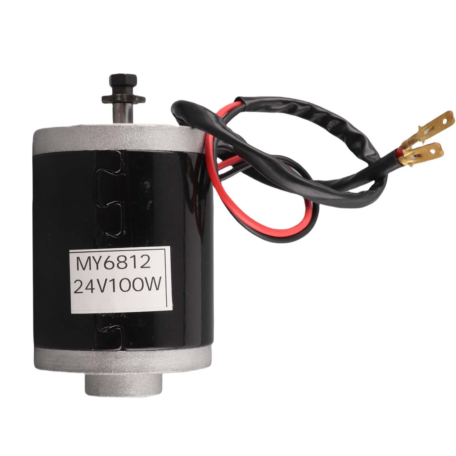 Shoemst White My6812 24V 100W High Speed Small Brush Motor With Belt Pulley Electric Scooter E Bike Accessory