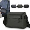Bolso de Mensajero para Hombre Doble Cremallera Gran Capacidad Bolso de Hombro para Viajes