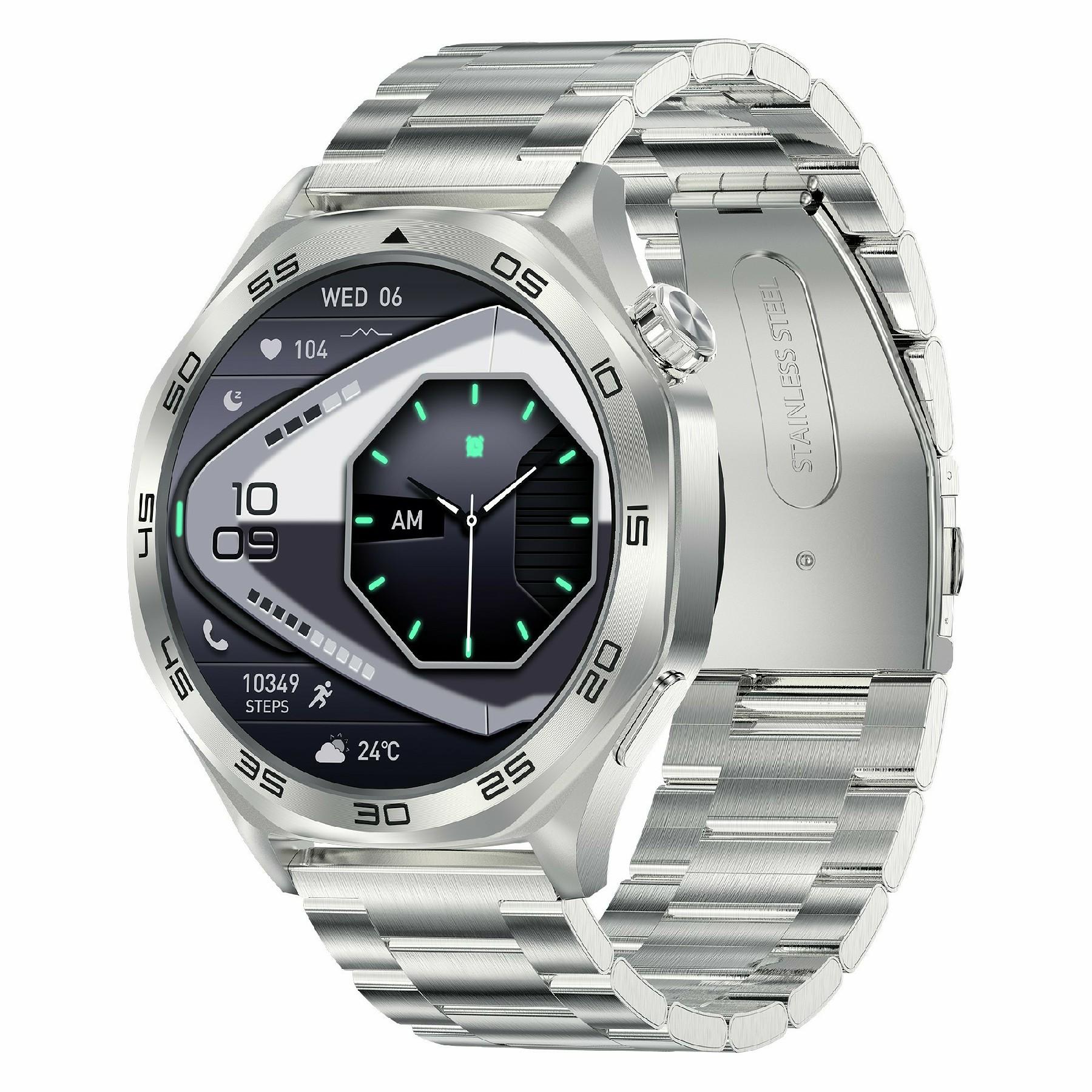 

AK83 Мультифункціональний спортивний наручний годинник з підтримкою дзвінків по Bluetooth, монітор здоров я, смарт-годинник, сталевий ремінець B