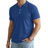 Men’s Short Sleeve Polo Shirt with Turn Down Collar Button Front and Chest Pocket for Outdoor and Casual Wear