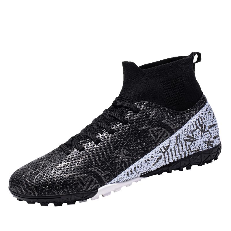 

High-Top Football Shoes for Men Women And Children Teenagers Student Artificial Grass TF Competition Sports Shoes Unisex 32