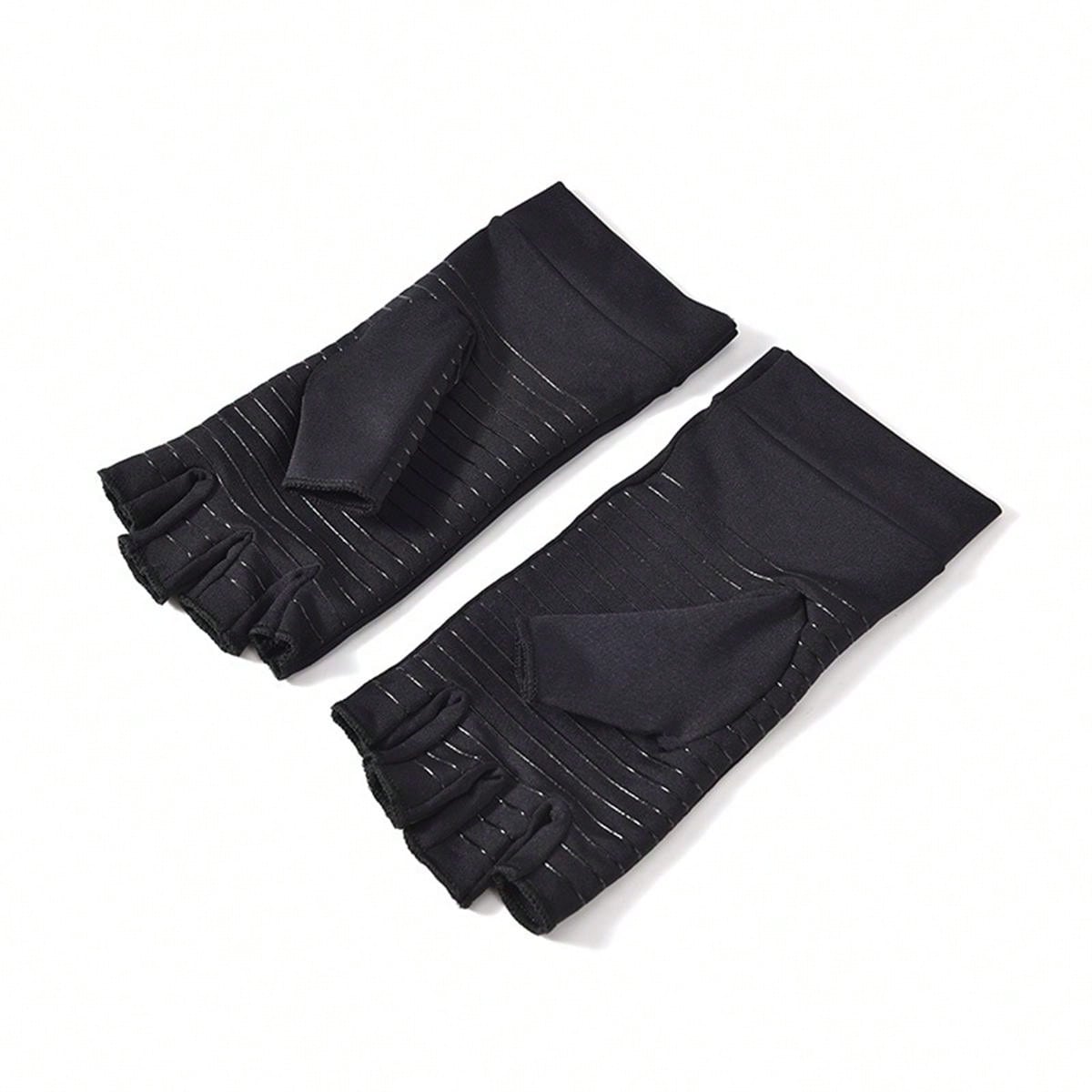 

1Pair of Men and Women Soft High Elasticity Surround Pressure Palm Honeycomb Gloves, Anti Slip Sports Half Finger Gloves M