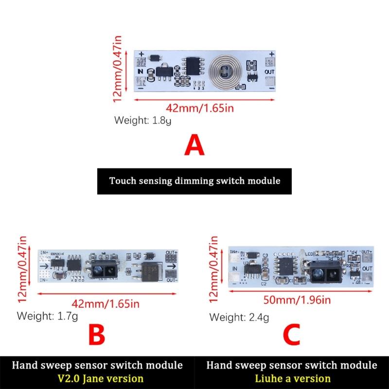 LED-Dimmsteuerung Lampen Aktive Komponenten Handschalter Modul für Kleiderschrank Kurzstrecken-Scan Handsensoren