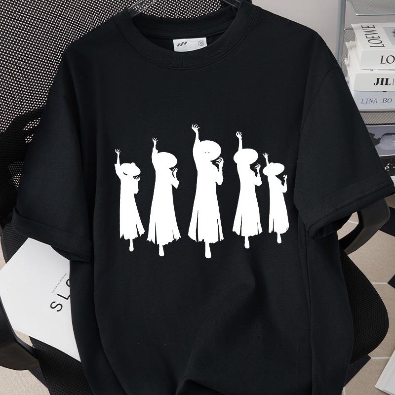 Kpop Korean Wave Witch Hunt Printed Short Sleeved T-shirt