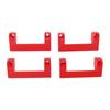 4pcs Tape Measure Holder ABS Tool Storage Holder for Power Tool On Ladder for Garage Organization Easy Access Red