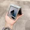 For Magsafe Magnetic Wireless Charging New Solid Color Plating No Border Phone Case For Samsung Galaxy Flip 6 5 4 3 Bumper Cover