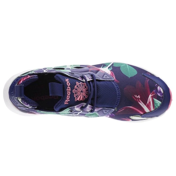 Reebok Furylite Graphic Low-Top Lifestyle Sneakers Women Sneakers Purple Green AQ9837
