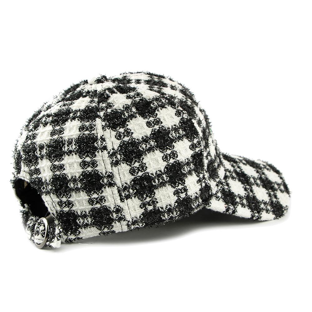 Classic Plaid Baseball Cap Women's Spring Autumn Outdoor Sunscreen Hat